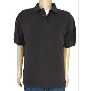 Jos A Bank Men's Leadbetter Golf Dark Gray Cotton Polo Shirt Size Medium
